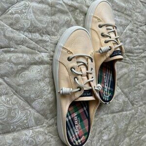 NEW Sperry Chambray Crest Vibe Mule Yellow